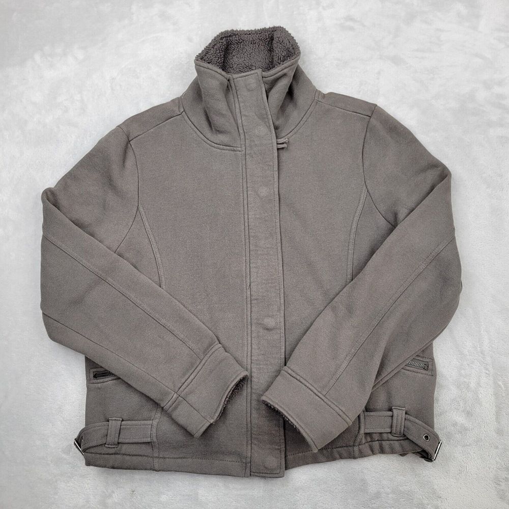 Blanc Noir Jacket Womens 1X Fleece Coat Sweater Sweatshirt Plus Zip Up Adult